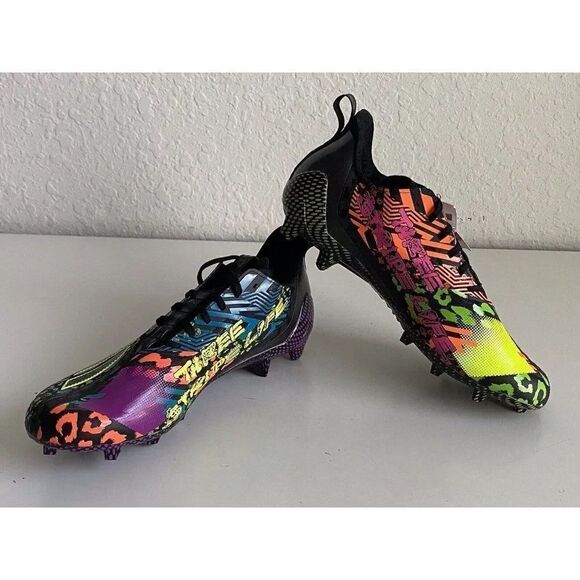 Adidas Men's adizero 12.0 Mismatch Football Cleats IG9569 Black Multi Men’s 12 - Picture 2 of 13